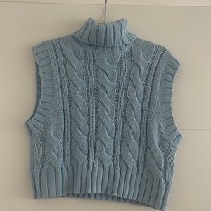 Light blue sweater vest